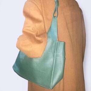 Ellery anthropologie leather shoulder bag forest green